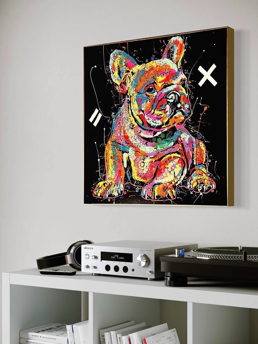 Hand Painted French Bulldog Pop Art Canvas